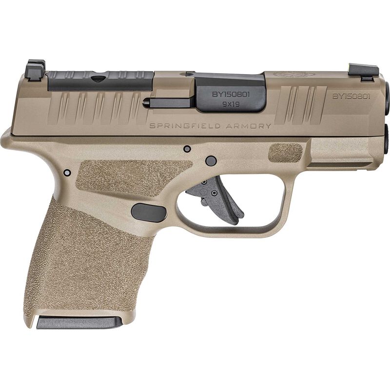gun-9316 Springfield Armory HELLCAT OSP 9mm Semi-Auto Pistol 3" Barrel Optics-Ready 13 Rounds Desert FDE