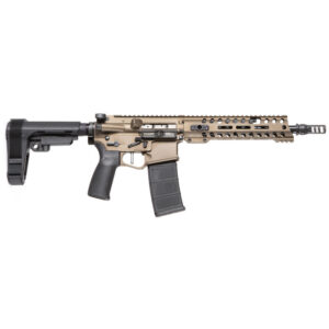 POF USA Renegade Plus .300 AAC Blackout Semi Auto Pistol 10.5" Barrel 30 Rounds Direct Gas Impingement System M-LOK Free Float Rail SB Tactical Arm Brace Burnt Bronze Finish