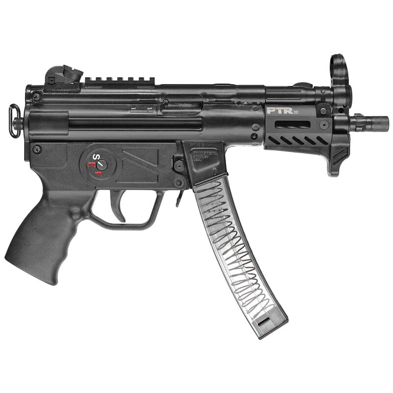 2-ptr603_a PTR 9KT 9mm Luger Semi Auto Pistol 5.16" Threaded Barrel 30 Rounds Aluminum M-LOK Handguard Aluminum End Cap with Sling Swivel Black Finish