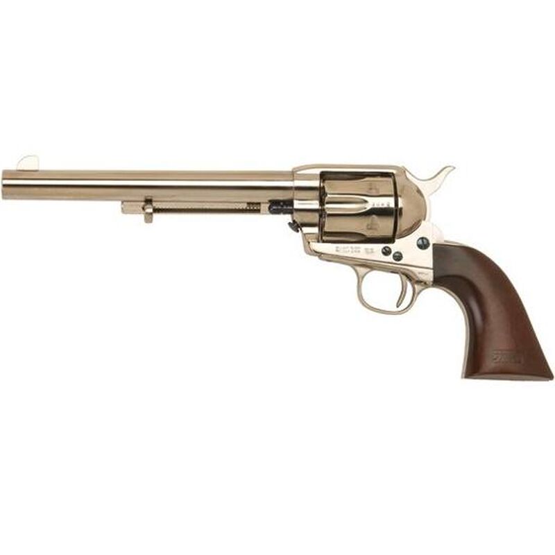 7-gca514n00m00 Cimarron General Custer Single Action Revolver .45 Long Colt SA 7.5" Barrel 6 Rounds Walnut Grip Nickel Finish CA514N00M00